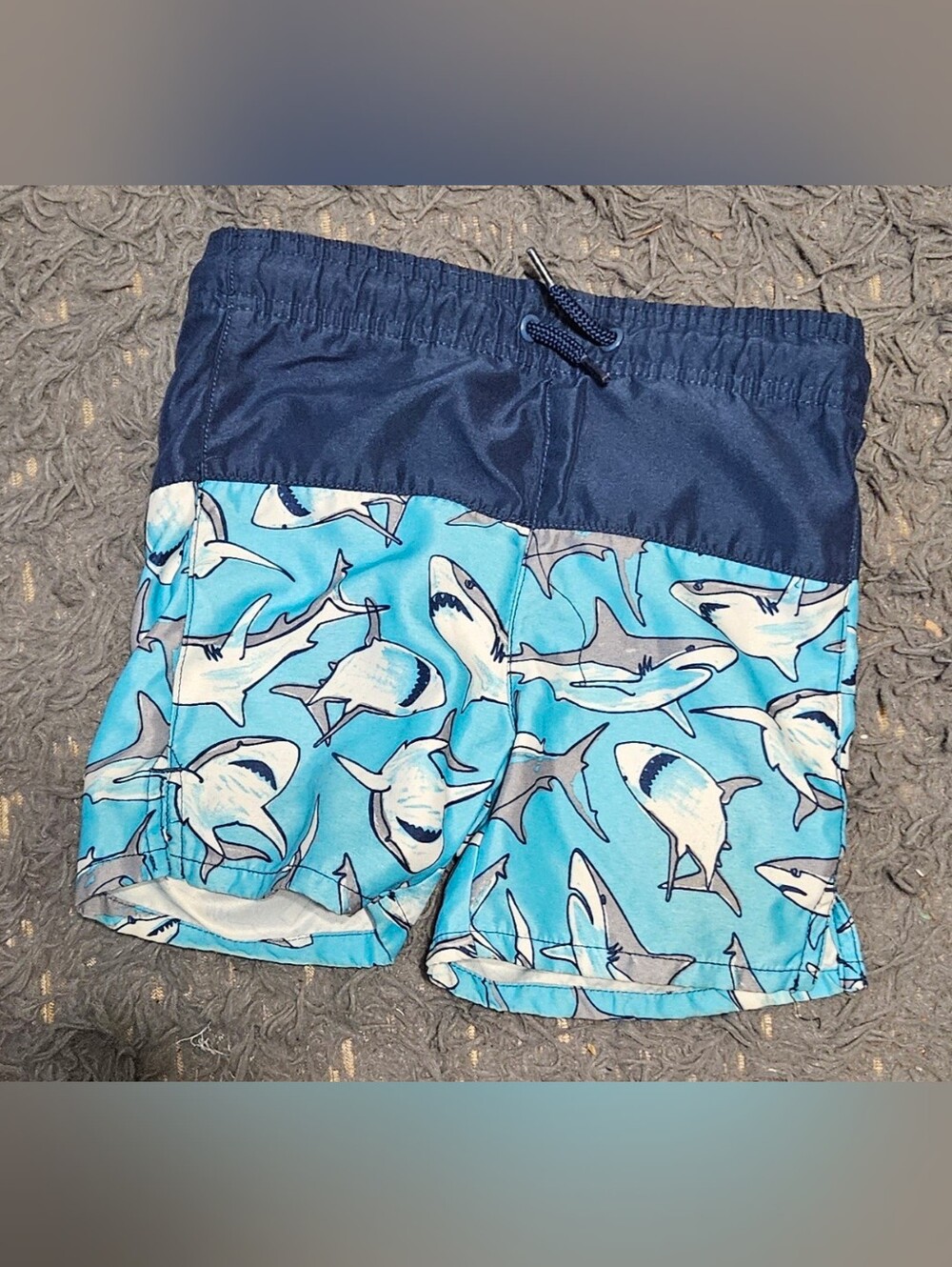 Place Toddler Blue Shark Print Swim Shorts 2T